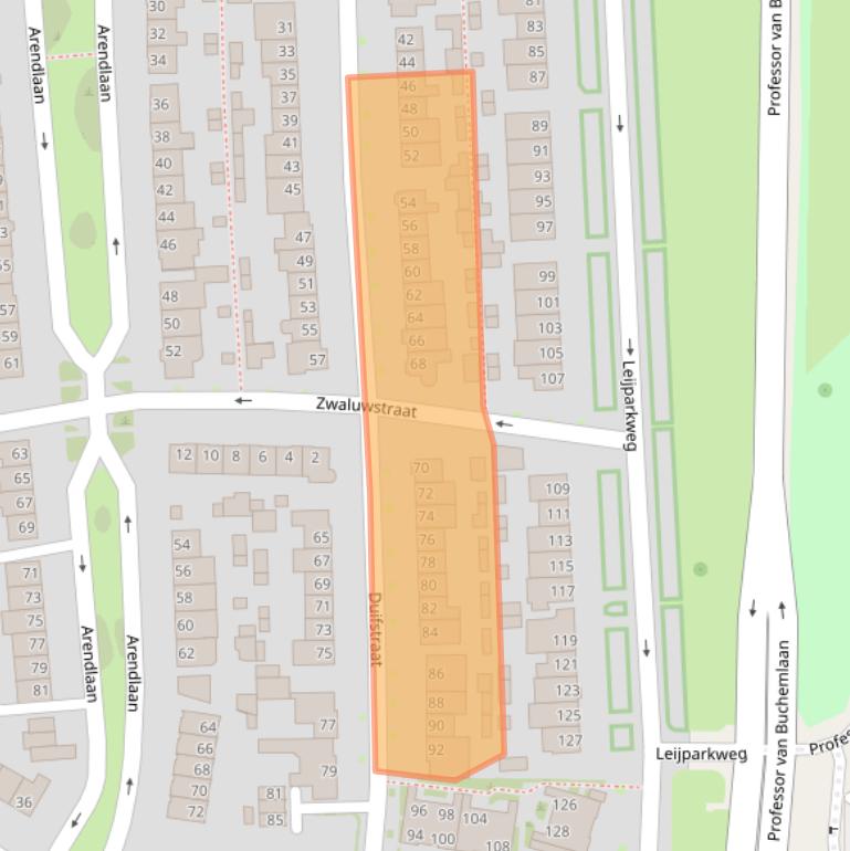 Kaart van postcodegebied 5022AP.