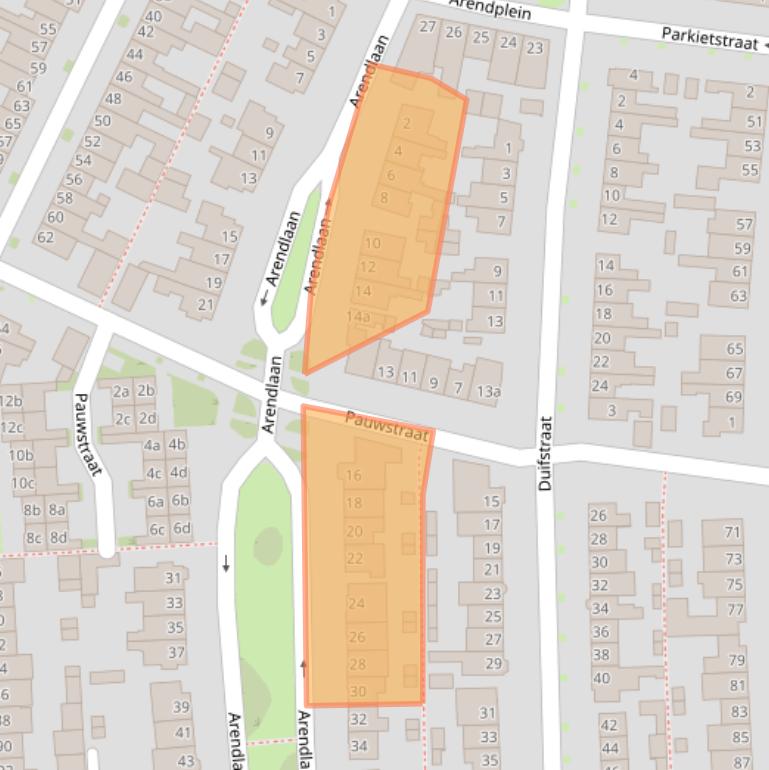 Kaart van postcodegebied 5022AV.