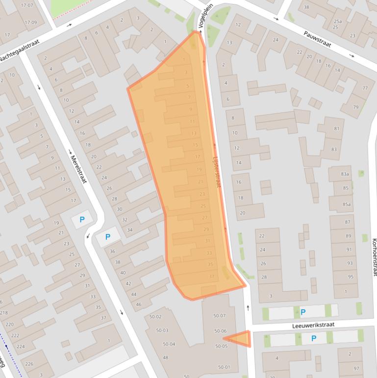 Kaart van postcodegebied 5022BR.