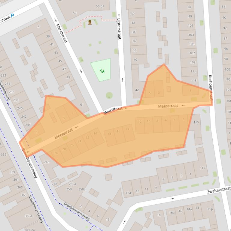 Kaart van postcodegebied 5022BX.