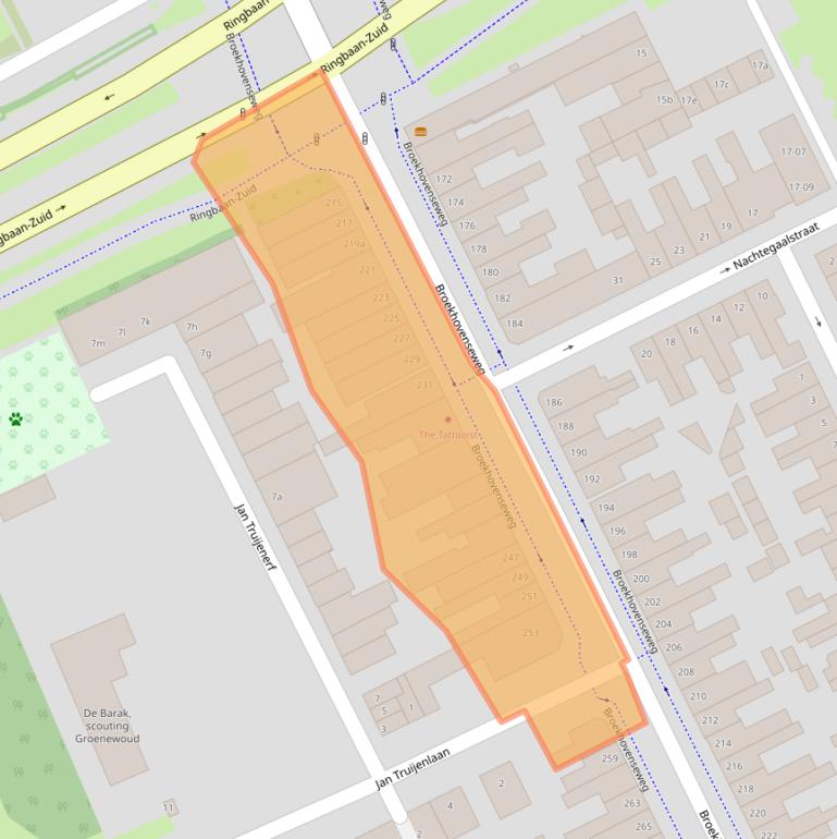 Kaart van postcodegebied 5022CC.