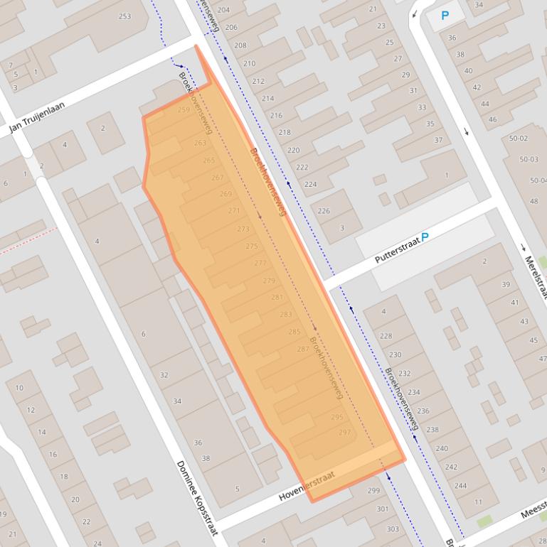 Kaart van postcodegebied 5022CD.