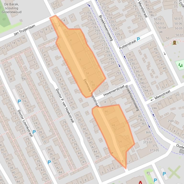 Kaart van postcodegebied 5022CH.