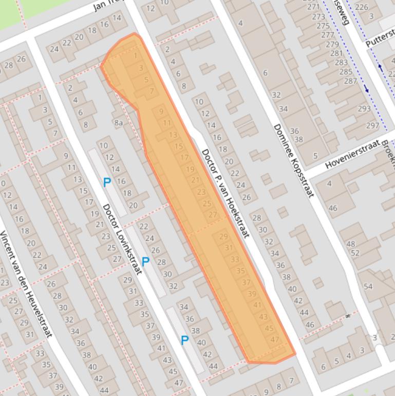 Kaart van postcodegebied 5022CJ.
