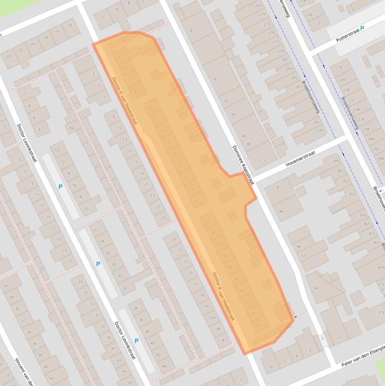 Kaart van postcodegebied 5022CK.