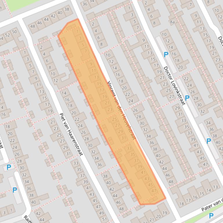 Kaart van postcodegebied 5022CN.