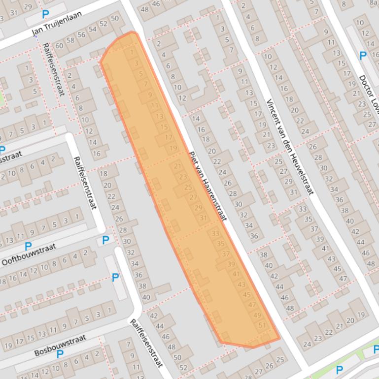 Kaart van postcodegebied 5022CR.