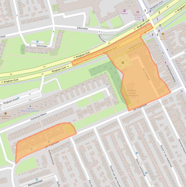 Kaart van postcodegebied 5022CW.