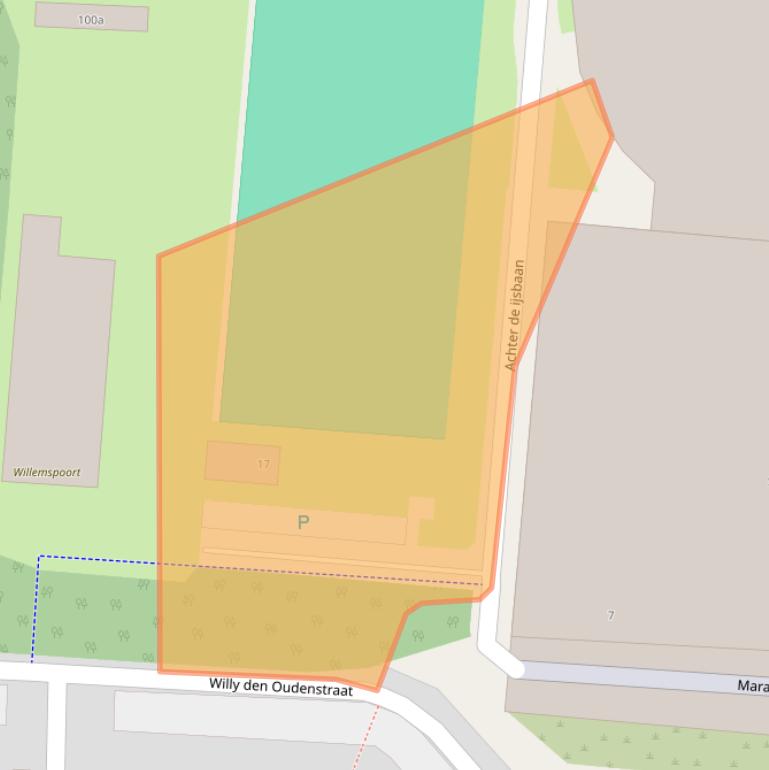 Kaart van postcodegebied 5022DB.