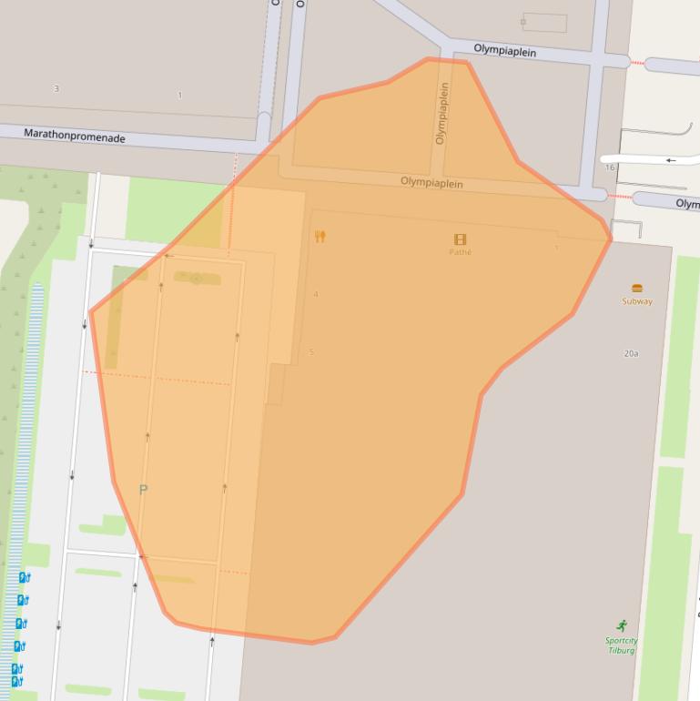 Kaart van postcodegebied 5022DW.