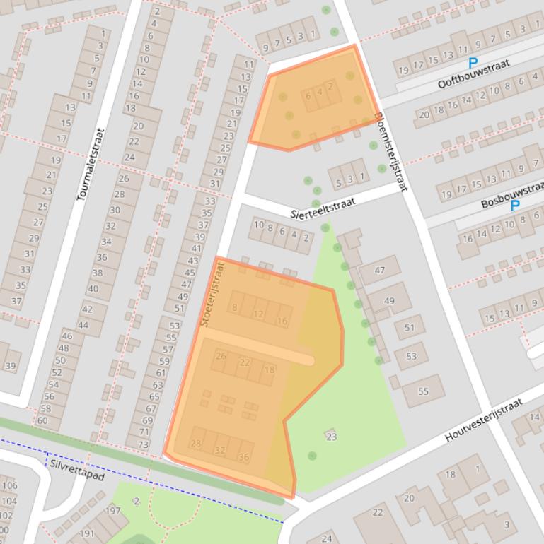 Kaart van postcodegebied 5022ES.