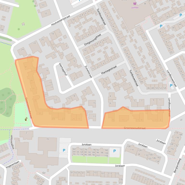 Kaart van postcodegebied 5022GD.