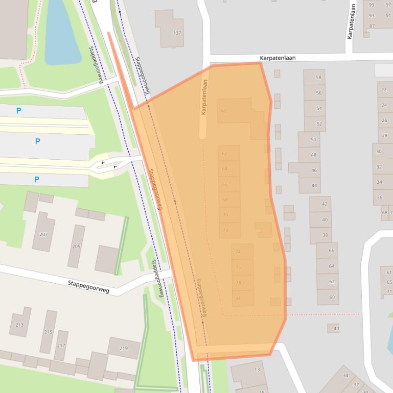 Kaart van postcodegebied 5022GJ.