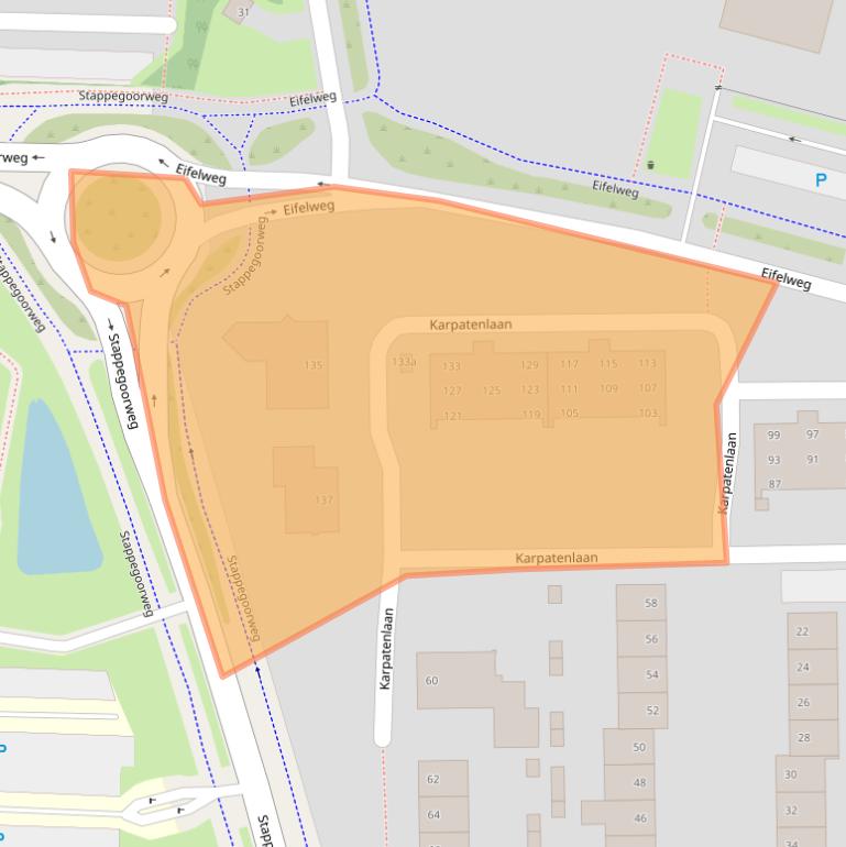 Kaart van postcodegebied 5022GL.