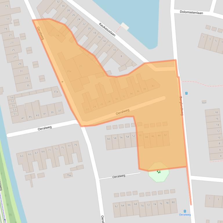 Kaart van postcodegebied 5022GS.