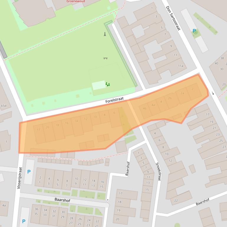 Kaart van postcodegebied 5022HE.