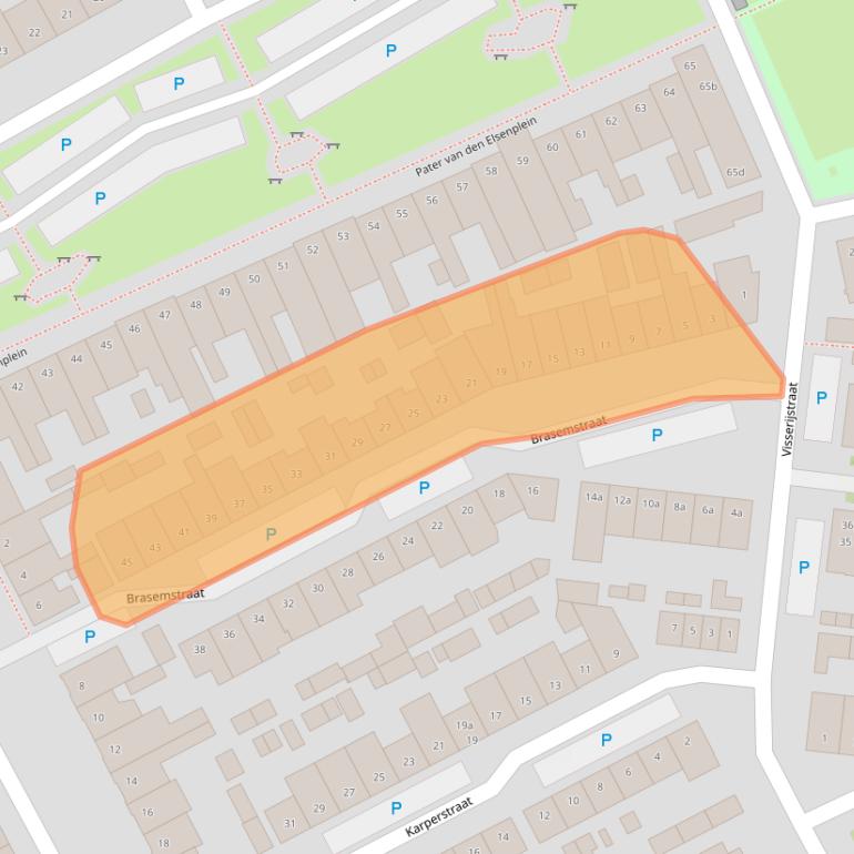 Kaart van postcodegebied 5022HG.