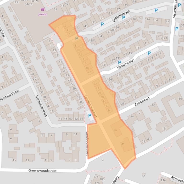 Kaart van postcodegebied 5022HM.