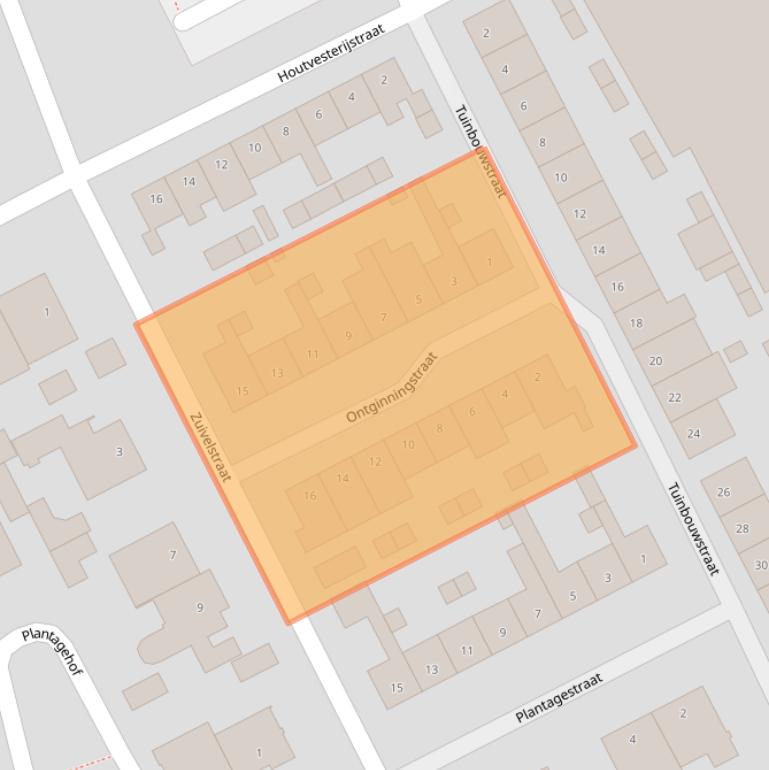 Kaart van postcodegebied 5022HR.