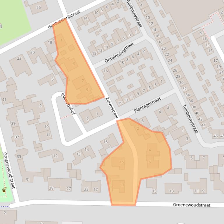 Kaart van postcodegebied 5022HT.