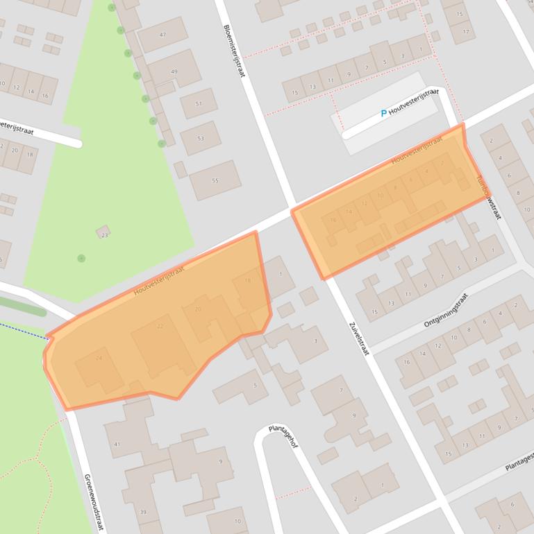 Kaart van postcodegebied 5022HX.