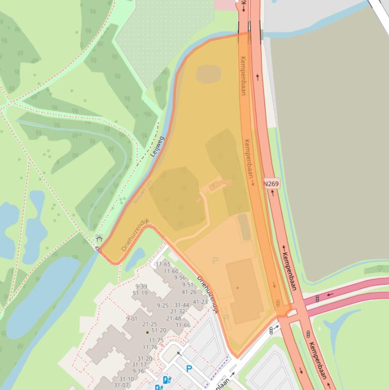 Kaart van postcodegebied 5022KD.