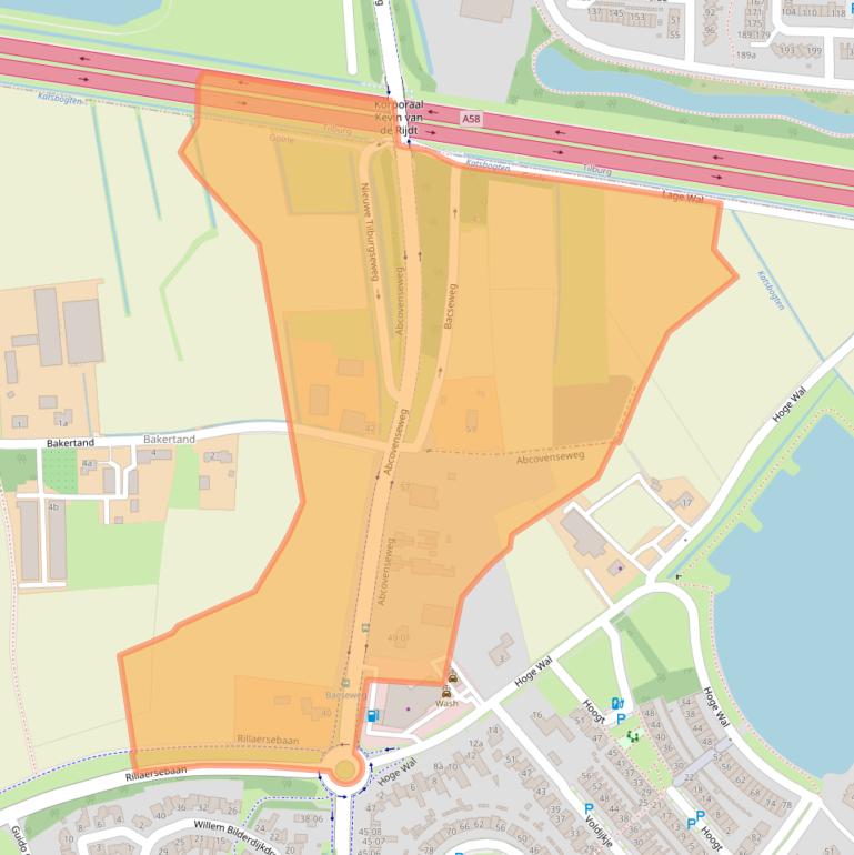 Kaart van postcodegebied 5022KG.