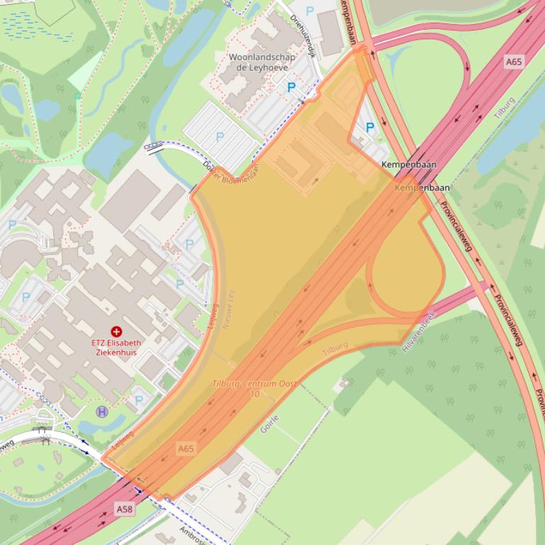 Kaart van postcodegebied 5022KW.