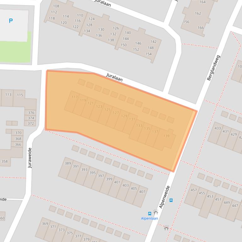 Kaart van postcodegebied 5022LB.