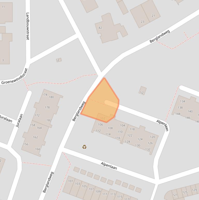 Kaart van postcodegebied 5022LL.