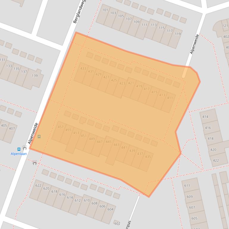 Kaart van postcodegebied 5022LW.