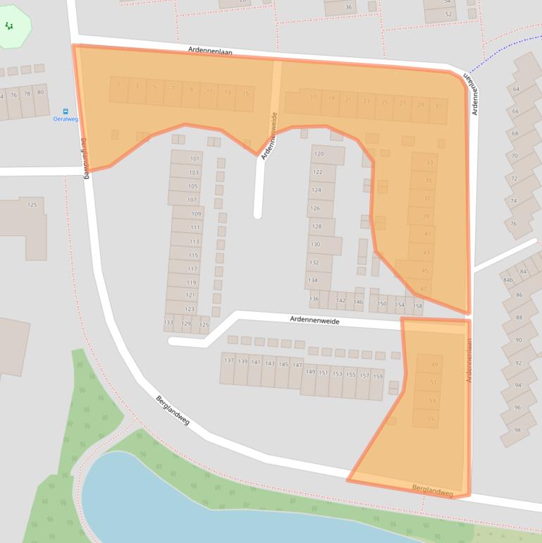 Kaart van postcodegebied 5022NK.