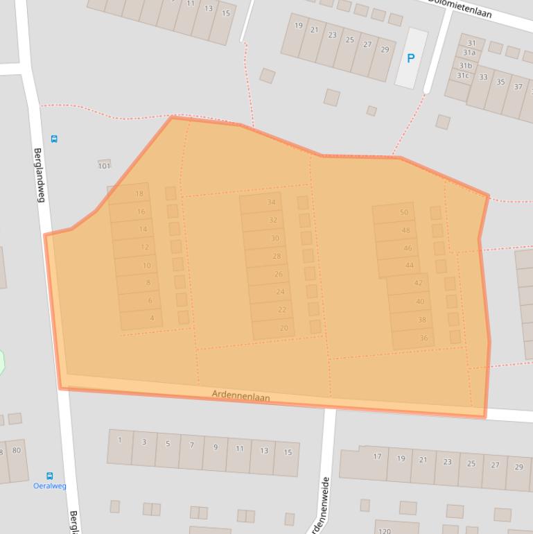 Kaart van postcodegebied 5022NL.