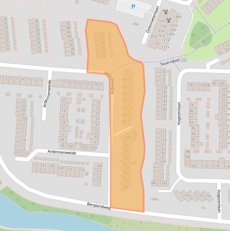 Kaart van postcodegebied 5022NM.
