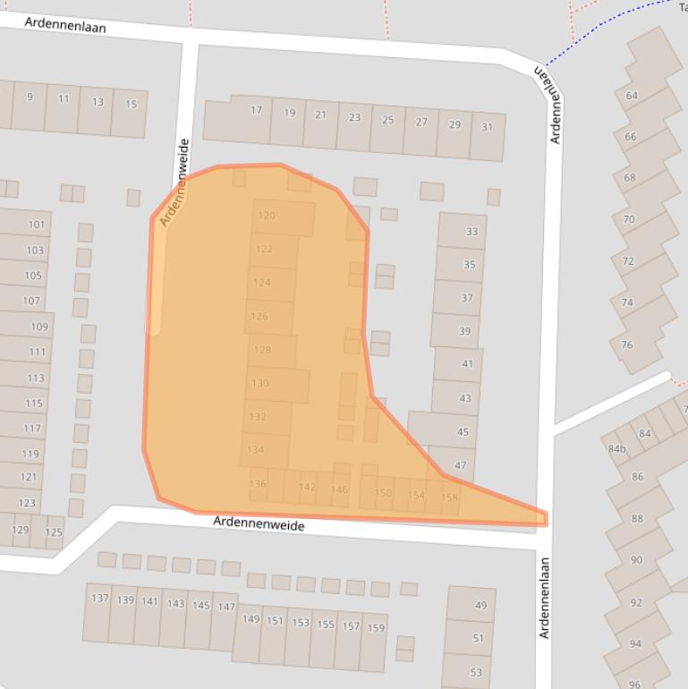 Kaart van postcodegebied 5022NP.