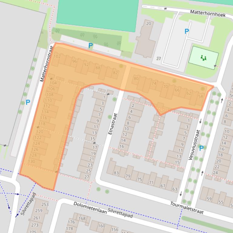 Kaart van postcodegebied 5022PB.