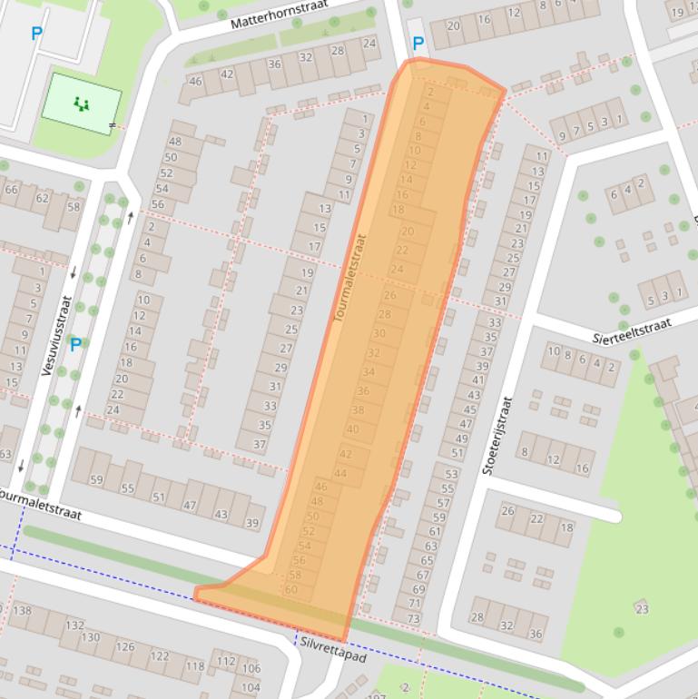 Kaart van postcodegebied 5022PH.