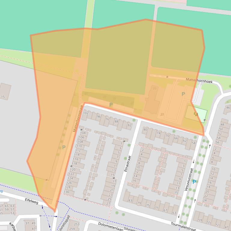 Kaart van postcodegebied 5022PK.