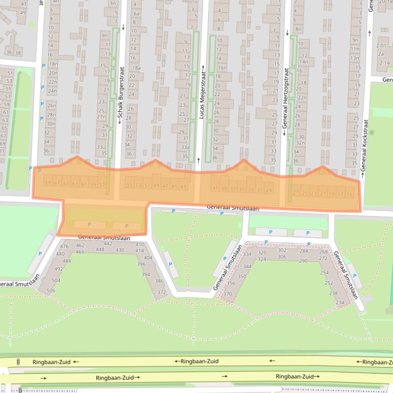 Kaart van postcodegebied 5025AA.