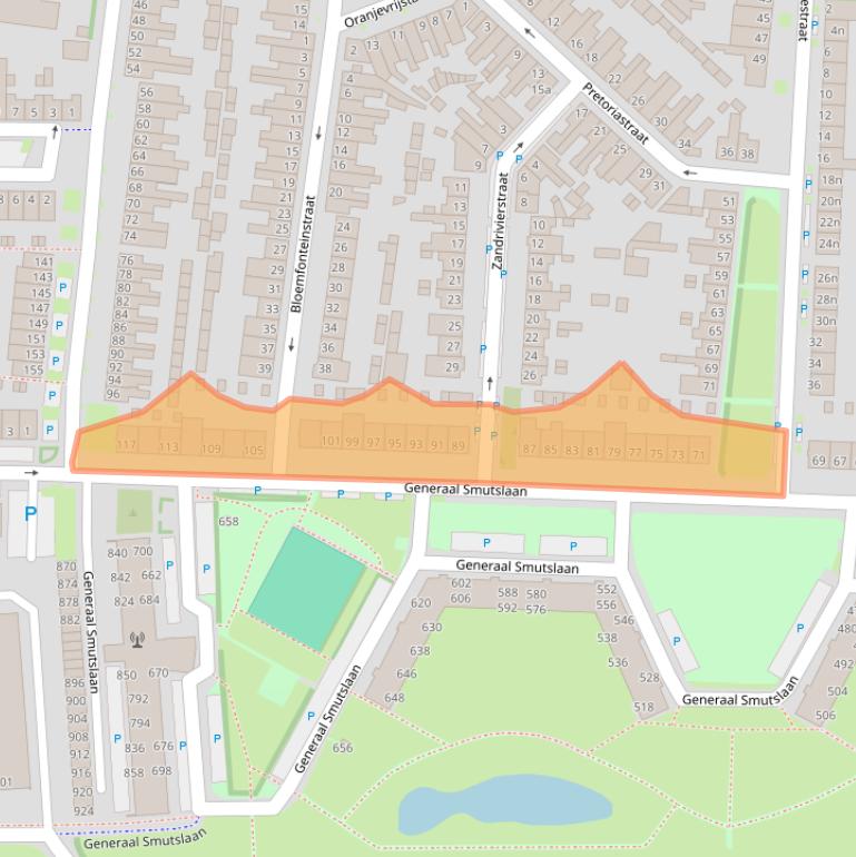 Kaart van postcodegebied 5025AB.