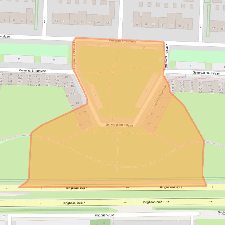 Kaart van postcodegebied 5025AE.