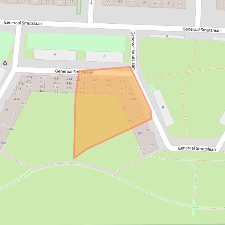 Kaart van postcodegebied 5025AG.