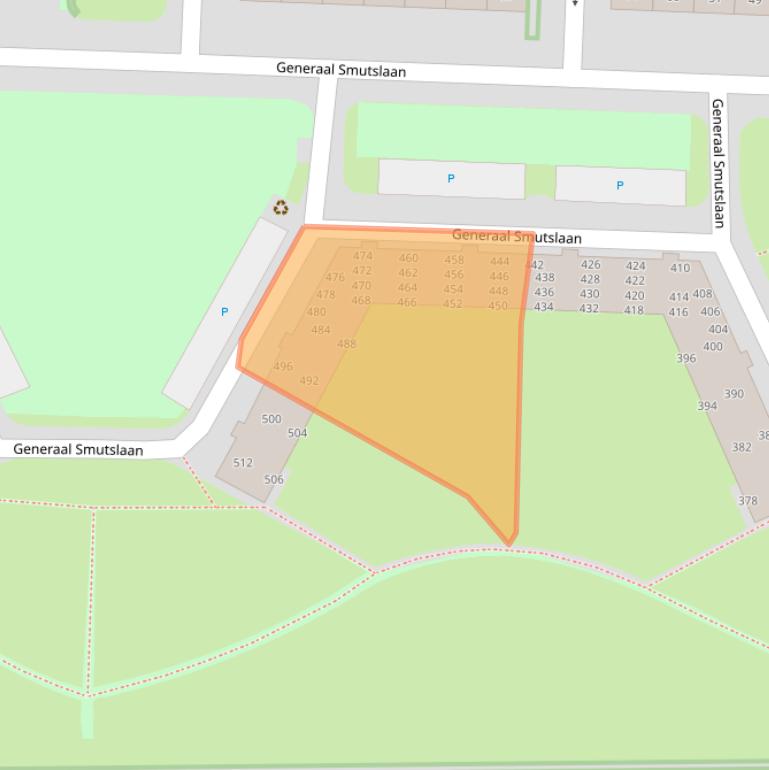 Kaart van postcodegebied 5025AH.