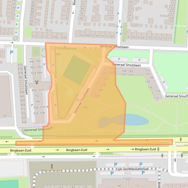 Kaart van postcodegebied 5025AL.