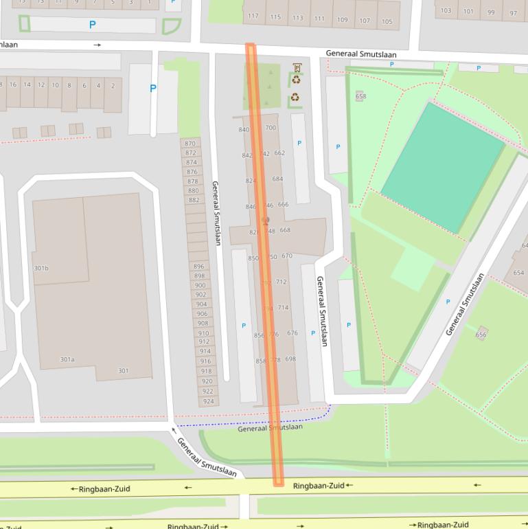 Kaart van postcodegebied 5025AP.