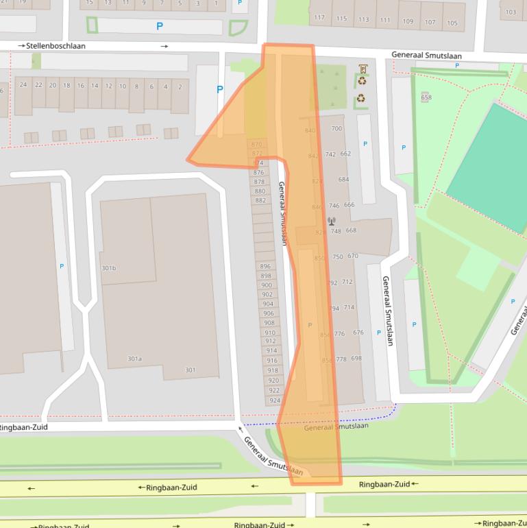 Kaart van postcodegebied 5025AR.