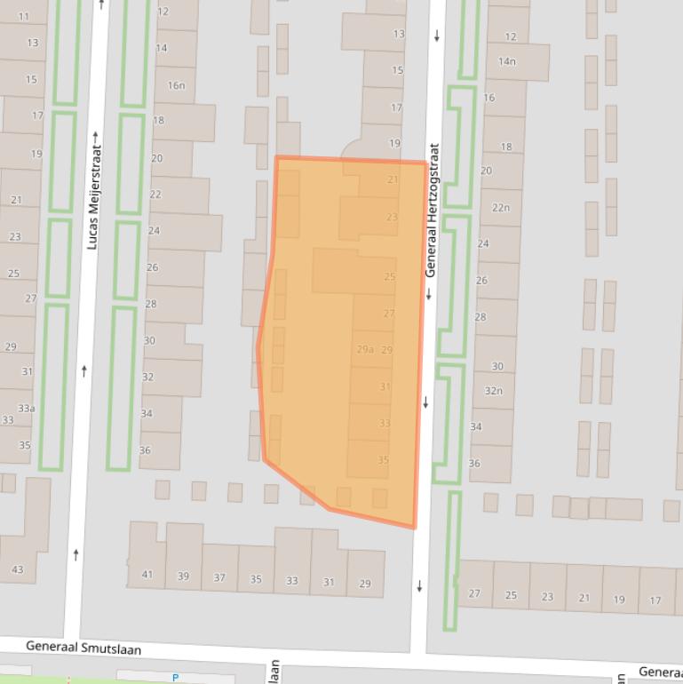 Kaart van postcodegebied 5025BD.
