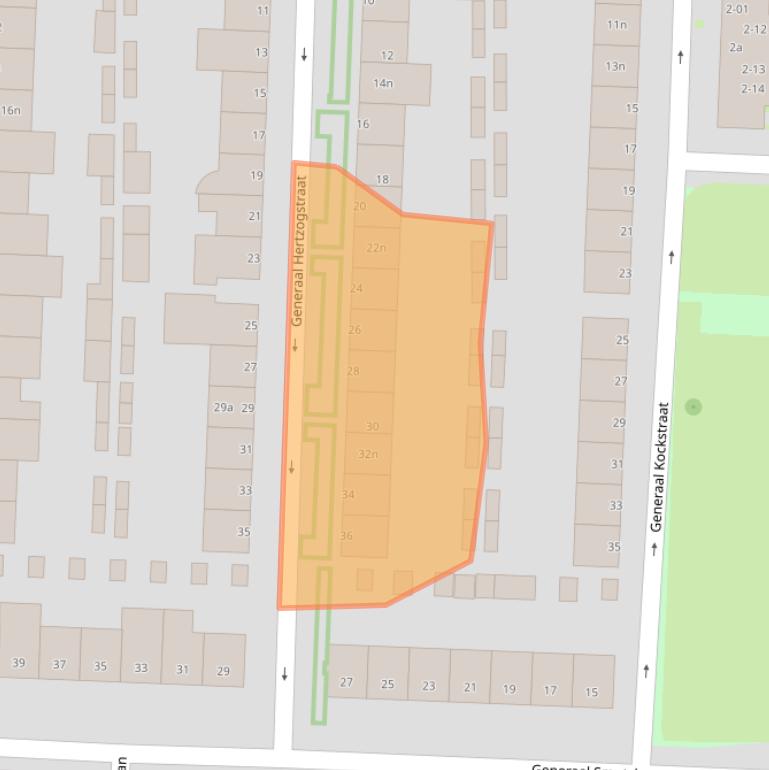 Kaart van postcodegebied 5025BG.