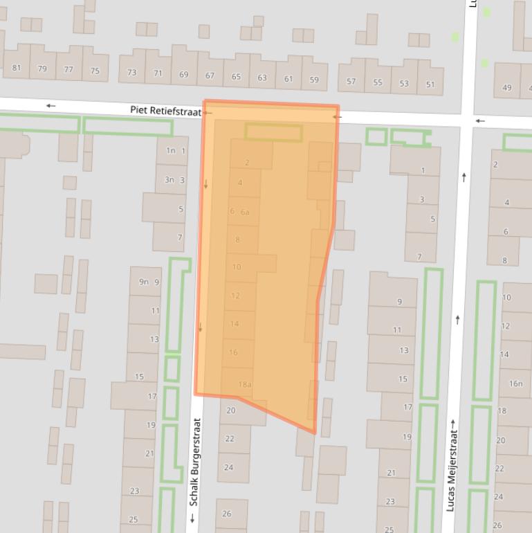 Kaart van postcodegebied 5025BP.