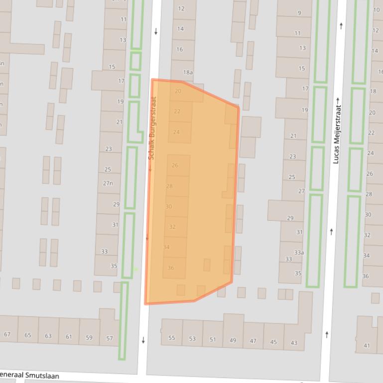 Kaart van postcodegebied 5025BR.